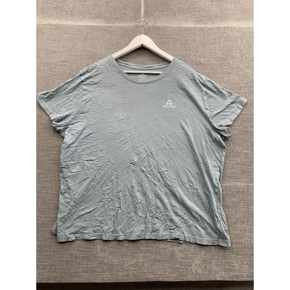 Ascend Outsider T-Shirt Mens 2XL Gray Camp Graphic Crew Neck Short Sleeve Casual